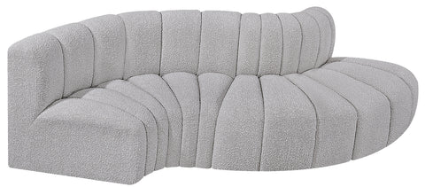 Briar Grey 104 Boucle Fabric Upholstered Modular Sectional, 4-Piece
