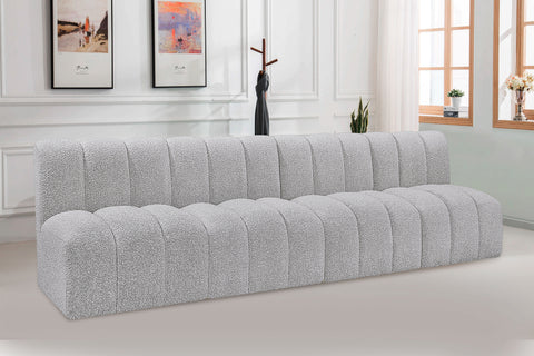 Briar Grey 119 Boucle Fabric Upholstered Modular Sectional, 4-Piece