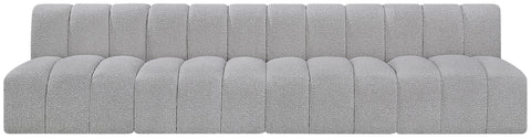 Briar Grey 119 Boucle Fabric Upholstered Modular Sectional, 4-Piece