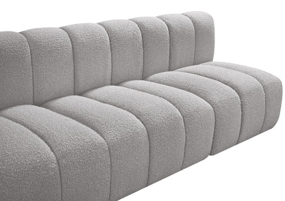 Zara Grey Boucle Fabric Modular Sofa S4E