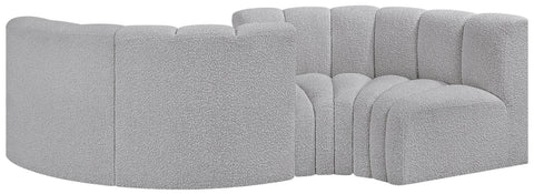 Briar Grey 102 Boucle Fabric Upholstered Modular Sectional, 4-Piece