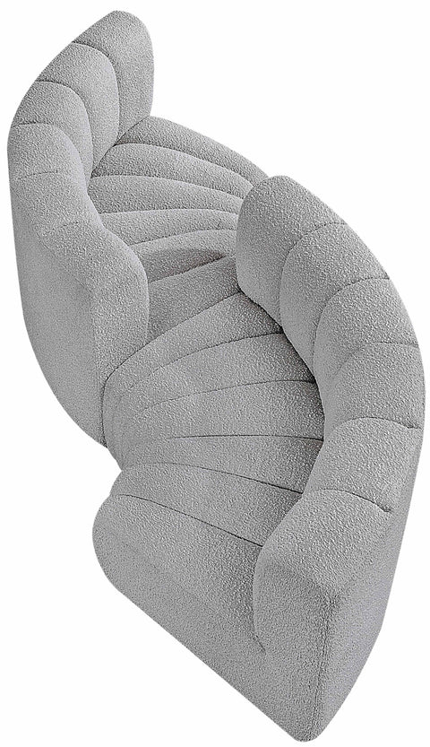 Briar Grey 102 Boucle Fabric Upholstered Modular Sectional, 4-Piece