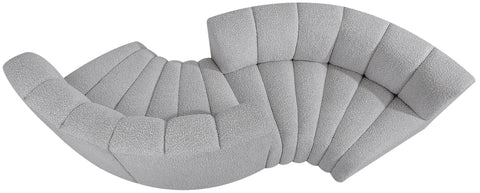 Briar Grey 102 Boucle Fabric Upholstered Modular Sectional, 4-Piece