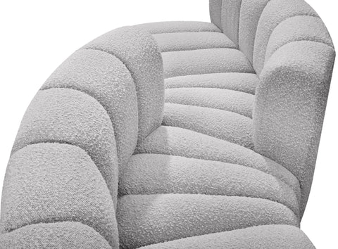 Briar Grey 102 Boucle Fabric Upholstered Modular Sectional, 4-Piece