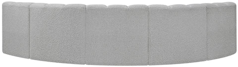 Briar Grey 133 Boucle Fabric Upholstered Modular Sectional, 5-Piece