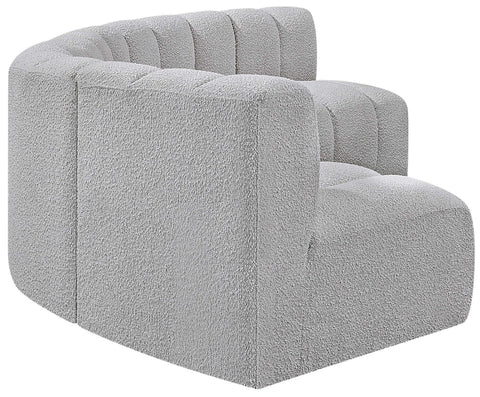 Briar Grey 133 Boucle Fabric Upholstered Modular Sectional, 5-Piece