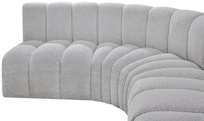 Zara Grey Boucle Fabric Modular Sofa S5A