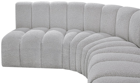 Briar Grey 133 Boucle Fabric Upholstered Modular Sectional, 5-Piece