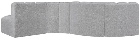 Briar Grey 122 Boucle Fabric Upholstered Modular Sectional, 5-Piece