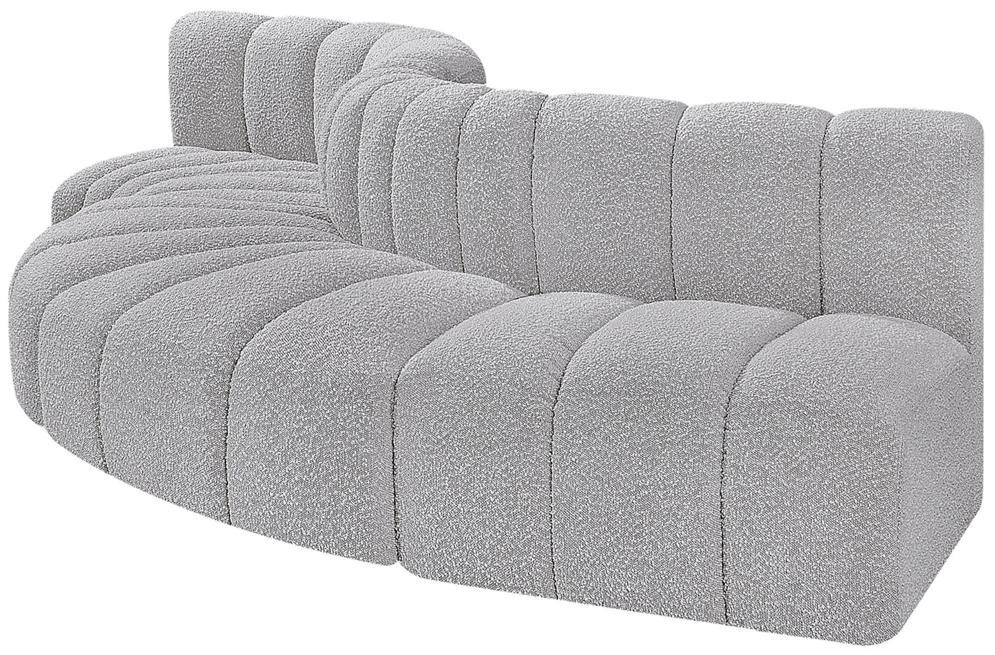 zara grey boucle fabric modular sofa s5b