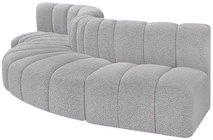 Zara Grey Boucle Fabric Modular Sofa S5B