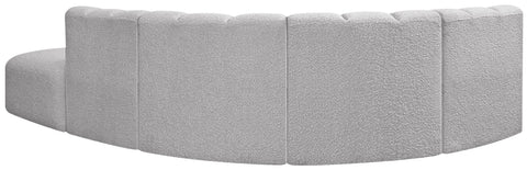 Briar Grey 127 Boucle Fabric Upholstered Modular Sectional, 5-Piece