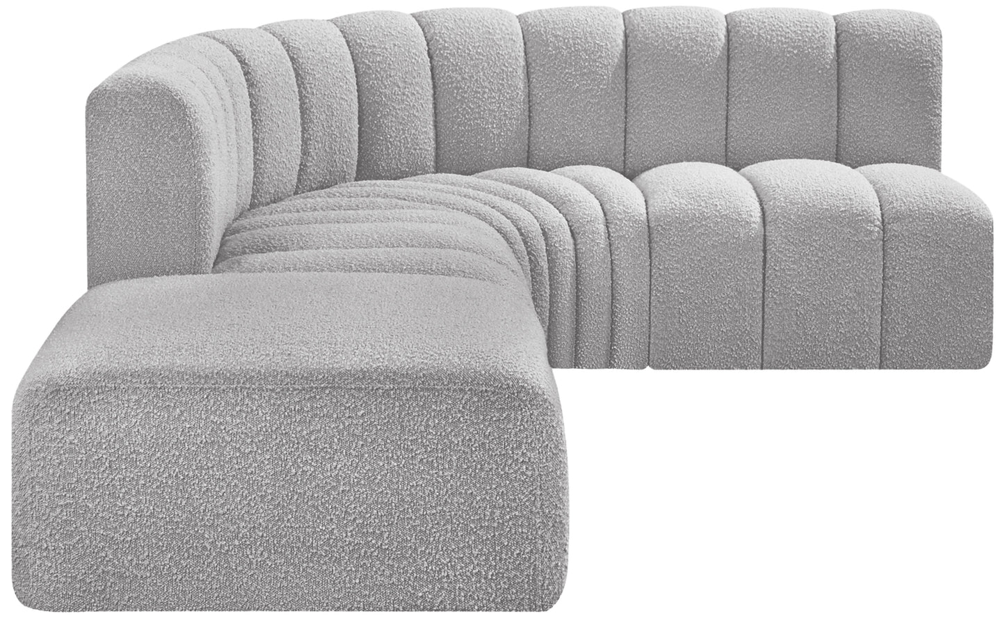 zara grey boucle fabric modular sofa s5c