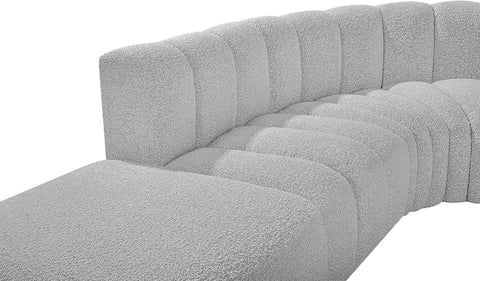 Briar Grey 127 Boucle Fabric Upholstered Modular Sectional, 5-Piece