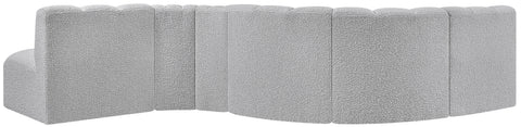 Briar Grey 145 Boucle Fabric Upholstered Modular Sectional , 6-Piece (Style 1)
