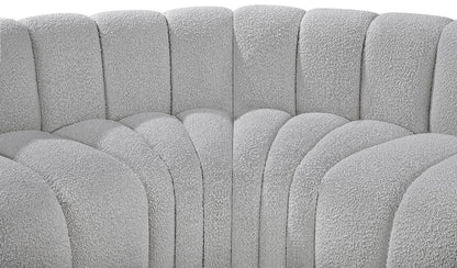 Zara Grey Boucle Fabric Modular Sofa S6A