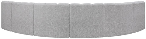 Briar Grey 151 Boucle Fabric Upholstered Modular Sectional, 6-Piece