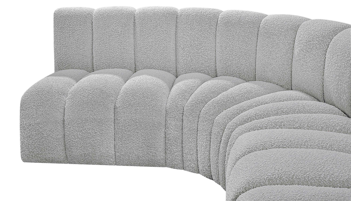 zara grey boucle fabric modular sofa s6b