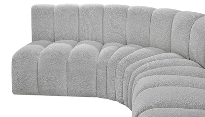 Zara Grey Boucle Fabric Modular Sofa S6B