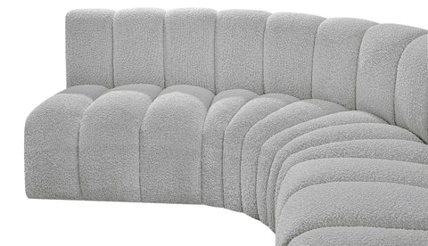 Briar Grey 151 Boucle Fabric Upholstered Modular Sectional, 6-Piece