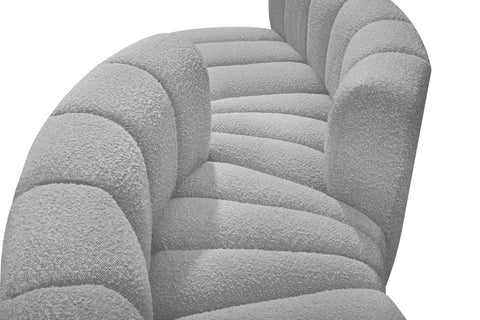 Briar Grey 145 Boucle Fabric Upholstered Modular Sectional , 6-Piece (Style 2)