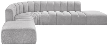 Zara Grey Boucle Fabric Modular Sofa S7A