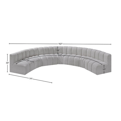 Zara Grey Boucle Fabric Modular Sofa S7B