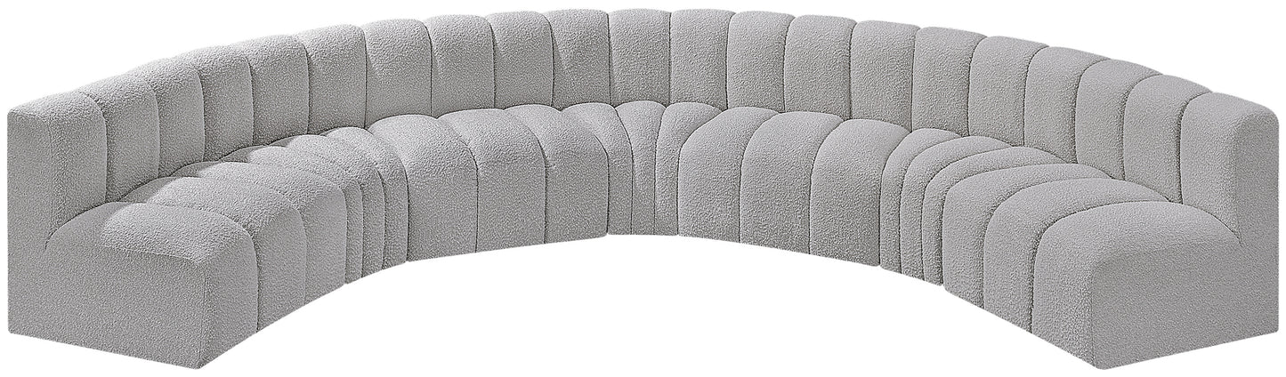 zara grey boucle fabric modular sofa s7b