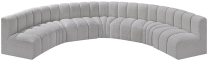 Zara Grey Boucle Fabric Modular Sofa S7B