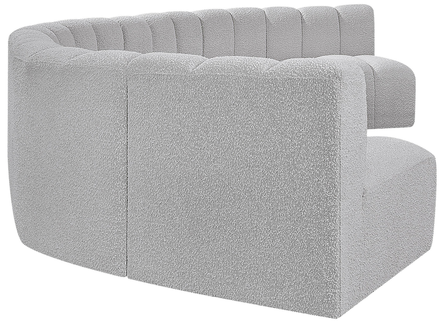 zara grey boucle fabric modular sofa s7b