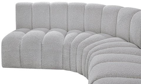 Briar Grey 162 Boucle Fabric Upholstered Modular Sectional, 7-Piece