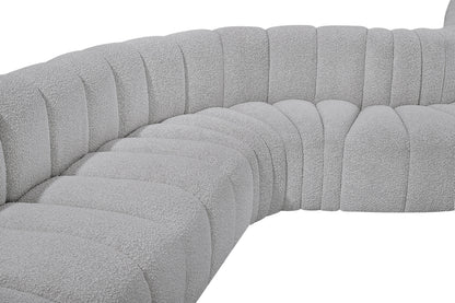 Zara Grey Boucle Fabric Modular Sofa S7C