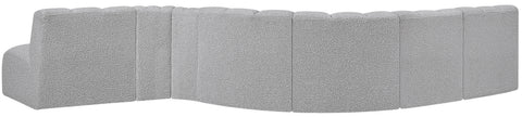 Briar Grey 170 Boucle Fabric Upholstered Modular Sectional, 7-Piece