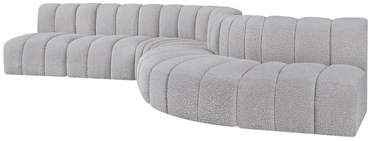 zara grey boucle fabric modular sofa s7c