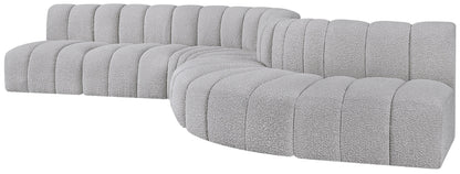 Zara Grey Boucle Fabric Modular Sofa S7C