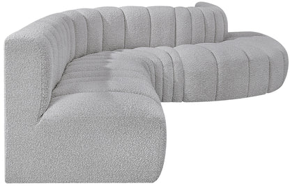 Zara Grey Boucle Fabric Modular Sofa S7C