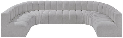 Zara Grey Boucle Fabric Modular Sofa S8A