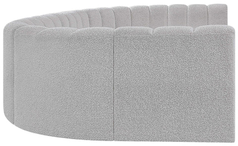 Briar Grey 150 Boucle Fabric Upholstered Modular Sectional, 8-Piece
