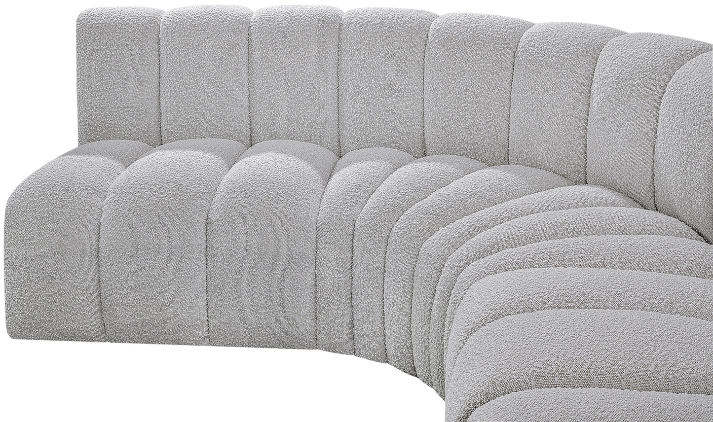 zara grey boucle fabric modular sofa s8a