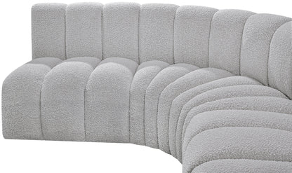 Zara Grey Boucle Fabric Modular Sofa S8A