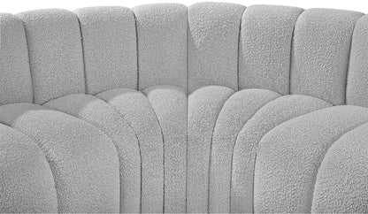 Zara Grey Boucle Fabric Modular Sofa S8A