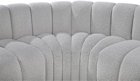 Briar Grey 150 Boucle Fabric Upholstered Modular Sectional, 8-Piece