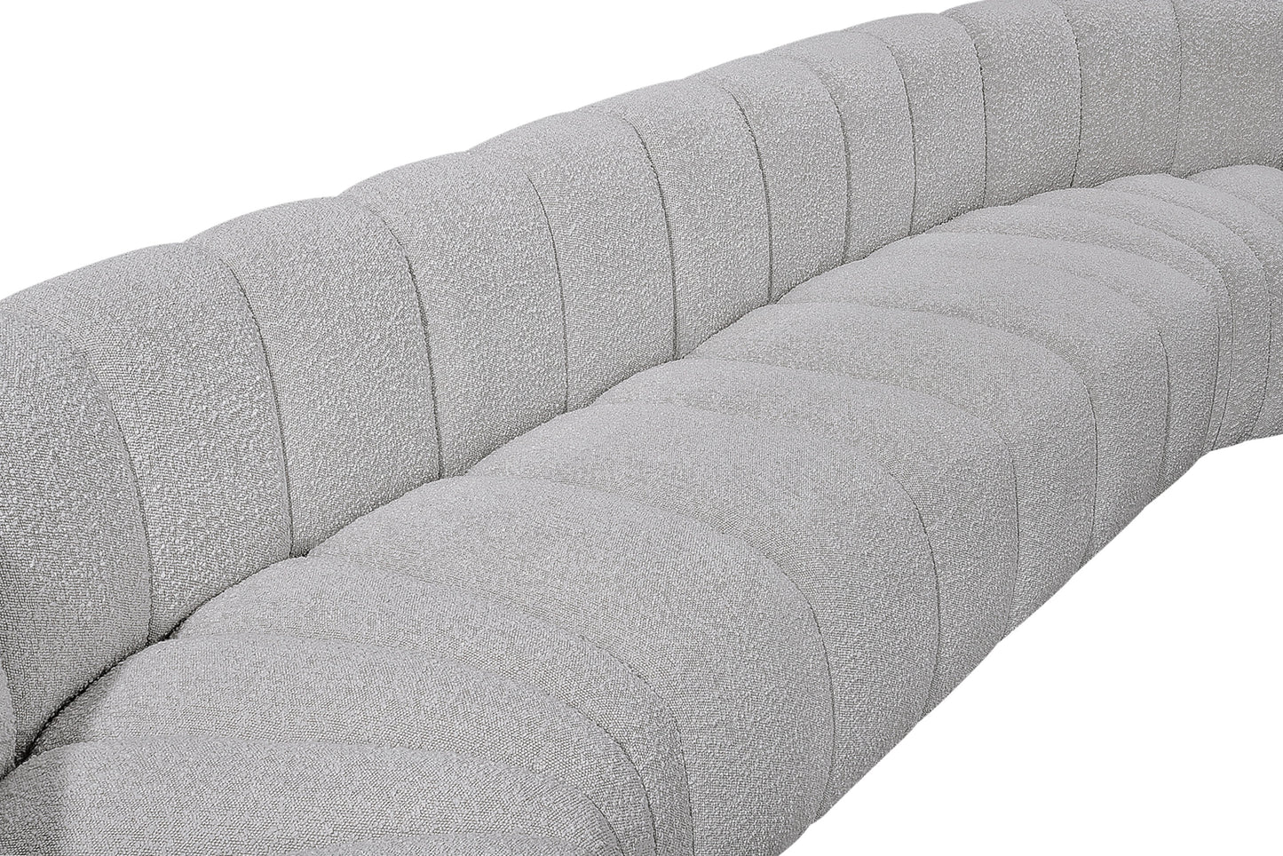 zara grey boucle fabric modular sofa s8a