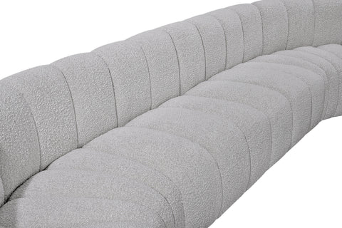Briar Grey 150 Boucle Fabric Upholstered Modular Sectional, 8-Piece