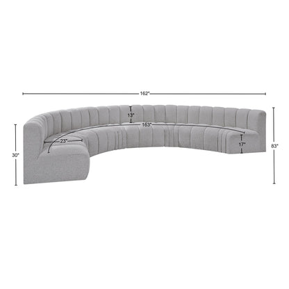 Zara Grey Boucle Fabric Modular Sofa S8B