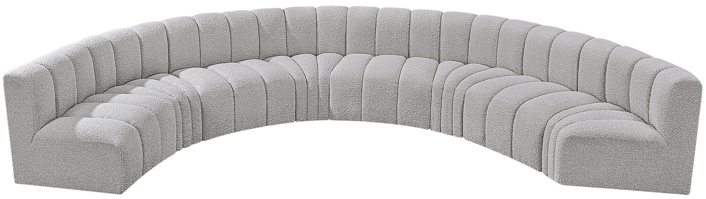 zara grey boucle fabric modular sofa s8b