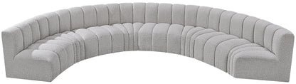 Zara Grey Boucle Fabric Modular Sofa S8B