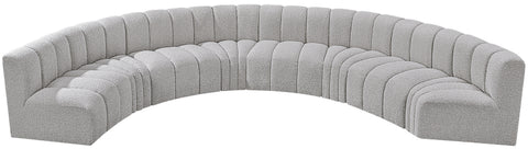 Briar Grey 162 Boucle Fabric Upholstered Modular Sectional, 8-Piece