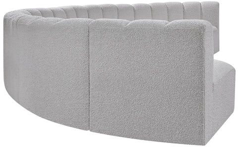 Briar Grey 162 Boucle Fabric Upholstered Modular Sectional, 8-Piece