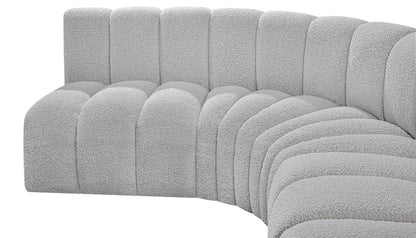 Zara Grey Boucle Fabric Modular Sofa S8B